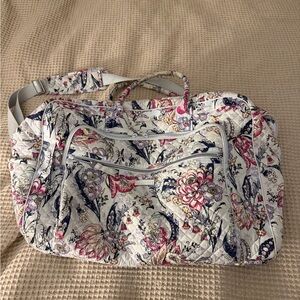 Vera Bradley Pink and Cream Floral Travel Bag